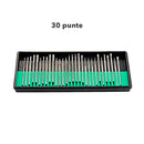 SET 30 PUNTE PER FRESA MANICURE DIAMANTE UNIVERSALI VARIE MISURE
