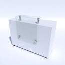 BANCO CASSA RECEPTION LEGNO E VETRO PER CENTRO ESTETICO ESTETISTE CENTRO BENESSERE SPA LEGNO BIANCO E VETRO MARLYN KEOPALIA KE133070