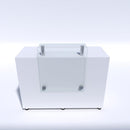 BANCO CASSA RECEPTION LEGNO E VETRO PER CENTRO ESTETICO ESTETISTE CENTRO BENESSERE SPA LEGNO BIANCO E VETRO MARLYN KEOPALIA KE133070