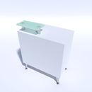 BANCO CASSA RECEPTION PER CENTRO ESTETICO ESTETISTE CENTRO BENESSERE SPA LEGNO BIANCO E VETRO TRILLY KEOPALIA KE133080