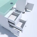 Tavolo manicure con aspiratore in vetro per estetista centro estetico