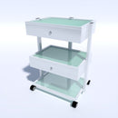 Carrello in vetro con ruote per estetista centro estetico 3 ripiani