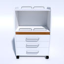 MOBILE CON CASSETTO STERILIZZATORE CARRELLO PER ESTETISTE CENTRI BENESSERE E SPA KEOPALIA WEELKO SPIN NIETDA