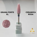 PUNTA IN CERAMICA ROSA PINK FORTE+ UNIVERSALE PER FRESA MANICURE RICOSTRUZIONE UNGHIE