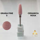 PUNTA IN CERAMICA ROSA PINK FINE UNIVERSALE PER FRESA MANICURE RICOSTRUZIONE UNGHIE