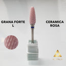 PUNTA IN CERAMICA ROSA PINK FORTE UNIVERSALE PER FRESA MANICURE RICOSTRUZIONE UNGHIE
