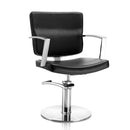 SEDIA POLTRONA DA BARBIERE PARRUCCHIERE PEDALE PISTONE A GAS HAIR ALPHA nera