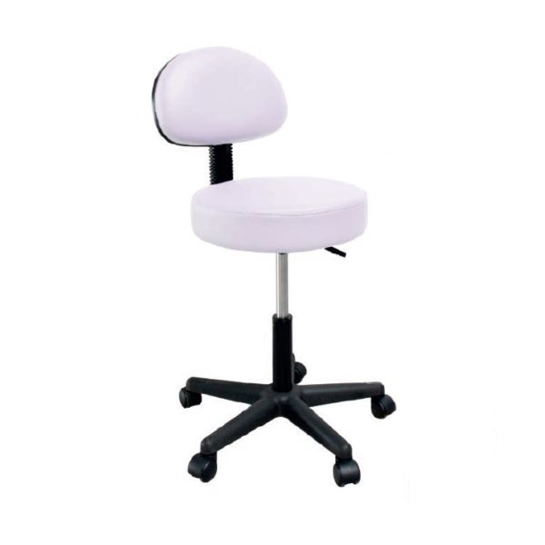 Sgabello sedia manicure per estetista con ruote altezza regolabile bianco nero viola centro estetico