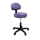 Sgabello sedia manicure per estetista con ruote altezza regolabile bianco nero viola centro estetico