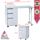 TAVOLO MANICURE CON ASPIRATORE PIEGHEVOLE RICHIUDIBILE CON CASSETTI KEOPALIA