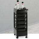 CARRELLO PARRUCCHIERE NEW ABS MELCAP PORTA ACCESSORI CON 5 RIPIANI PER BARBIERE