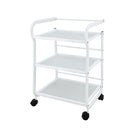 Carrello per estetista centro estetico ceretta cabina in vetro con ruote 3 ripiani 1013 Weelko