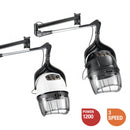 CASCO PER ASCIUGATURA CAPELLI PER PARRUCCHIERE 1200W CON PIEDE O BRACCIO BIANCO O NERO