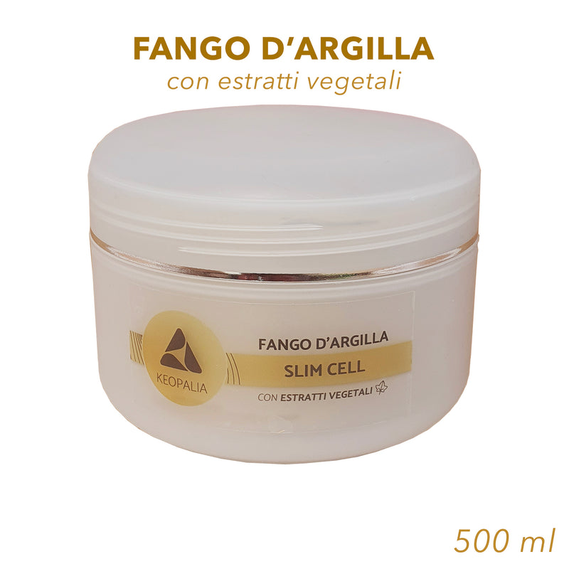 Fango d'Argilla cellulite con estratti vegetali 500 ml Keopalia made in Italy
