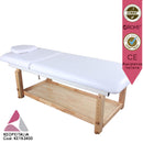LETTINO PER MASSAGGIO ESTETISTA MASSAGGIATORE CENTRO ESTETICO SPA CENTRO BENESSERE LEGNO CON RIPIANO PORTA OGGETTI