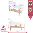 LETTINO PER MASSAGGIO ESTETISTA MASSAGGIATORE CENTRO ESTETICO SPA CENTRO BENESSERE LEGNO CON RIPIANO PORTA OGGETTI