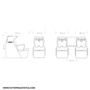 LAVATESTA PER PARRUCCHIERE POLTRONA IN PELLE LAVABO VASCA BASCULANTE IN CERAMICA PER SALONE CAPELLI ALPHA