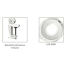 LENTE LED 5 DIOTTRIE INGRANDIMENTO 5 POLLICI STATIVO PER ESTETISTA CENTRO ESTETICO OVAL MELCAP