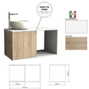 MOBILE SOSPESO APERTO CON LAVELLO PER CENTRO ESTETICO SPA SALONE DI BELLEZZA LAVANDINO CON RUBINETTO