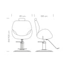 POLTRONA TRUCCO MAKE UP RECLINABILE ALEZZA REGOLABILE VISAGISTA REGOLABILE CON POGGIAPIEDI E PEDALE IDRAULICO LUMIA XANITALIA