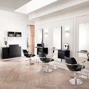 SEDIA POLTRONA DA BARBIERE PARRUCCHIERE PEDALE PISTONE A GAS HAIR ALPHA