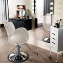 POLTRONA TRUCCO MAKE UP RECLINABILE ALEZZA REGOLABILE VISAGISTA REGOLABILE CON POGGIAPIEDI E PEDALE IDRAULICO LUMIA XANITALIA