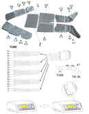 Pressoterapia completa Braccia Addome Gambe 3 programmi abc