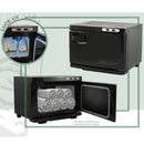 STERILIZZATORE HOT CABINET SCALDA ASCIUGAMANI SCALDASALVIETTE CON OZONO NERO PER BARBIERE PARRUCCHIERE CENTRI ESTETICI E SPA MELCAP