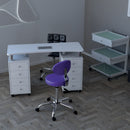 Tavolo manicure con aspiratore in legno 8 cassetti per estetista centro estetico