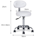 SGABELLO SEDIA MANICURE PER ESTETISTA REGOLABILE IN ALTEZZA PER TAVOLO MANICURE CENTRO ESTETICO CON RUOTE PISTONE KEOPALIA