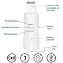 Spatola Sonic Skin Scrubber per pulizia del viso 3 funzioni